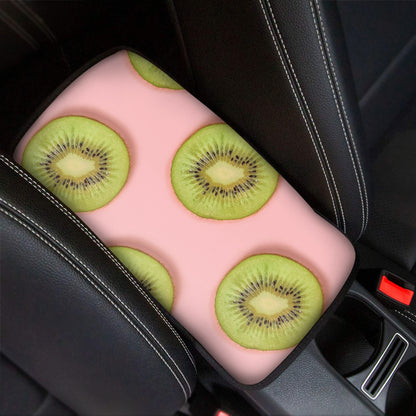 Kiwi Slices Pattern Print Car Center Console Cover
