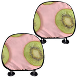 Kiwi Slices Pattern Print Car Headrest Covers