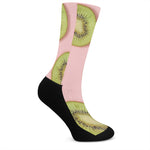 Kiwi Slices Pattern Print Crew Socks
