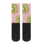 Kiwi Slices Pattern Print Crew Socks