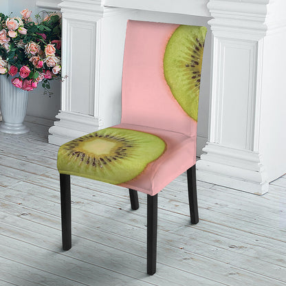 Kiwi Slices Pattern Print Dining Chair Slipcover