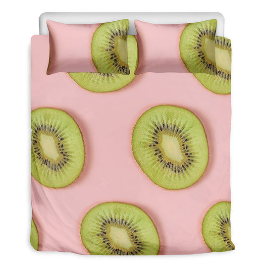 Kiwi Slices Pattern Print Duvet Cover Bedding Set