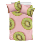 Kiwi Slices Pattern Print Duvet Cover Bedding Set