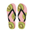 Kiwi Slices Pattern Print Flip Flops