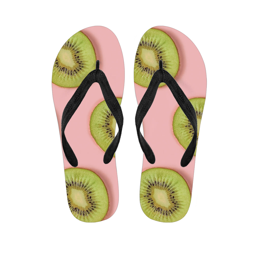 Kiwi Slices Pattern Print Flip Flops
