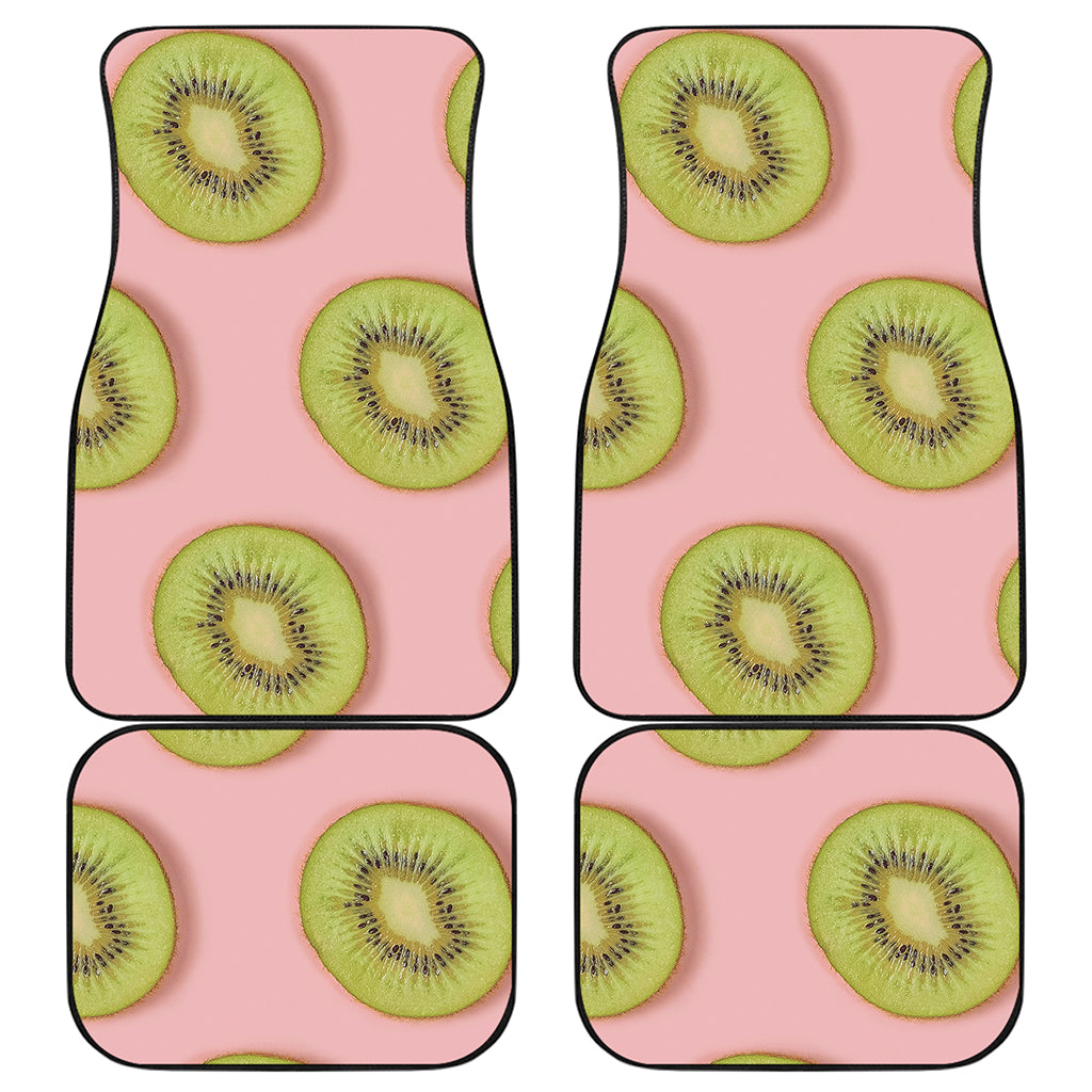 Kiwi Slices Pattern Print Front and Back Car Floor Mats