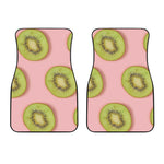 Kiwi Slices Pattern Print Front Car Floor Mats