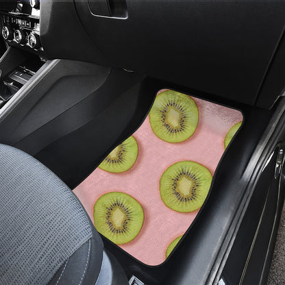 Kiwi Slices Pattern Print Front Car Floor Mats