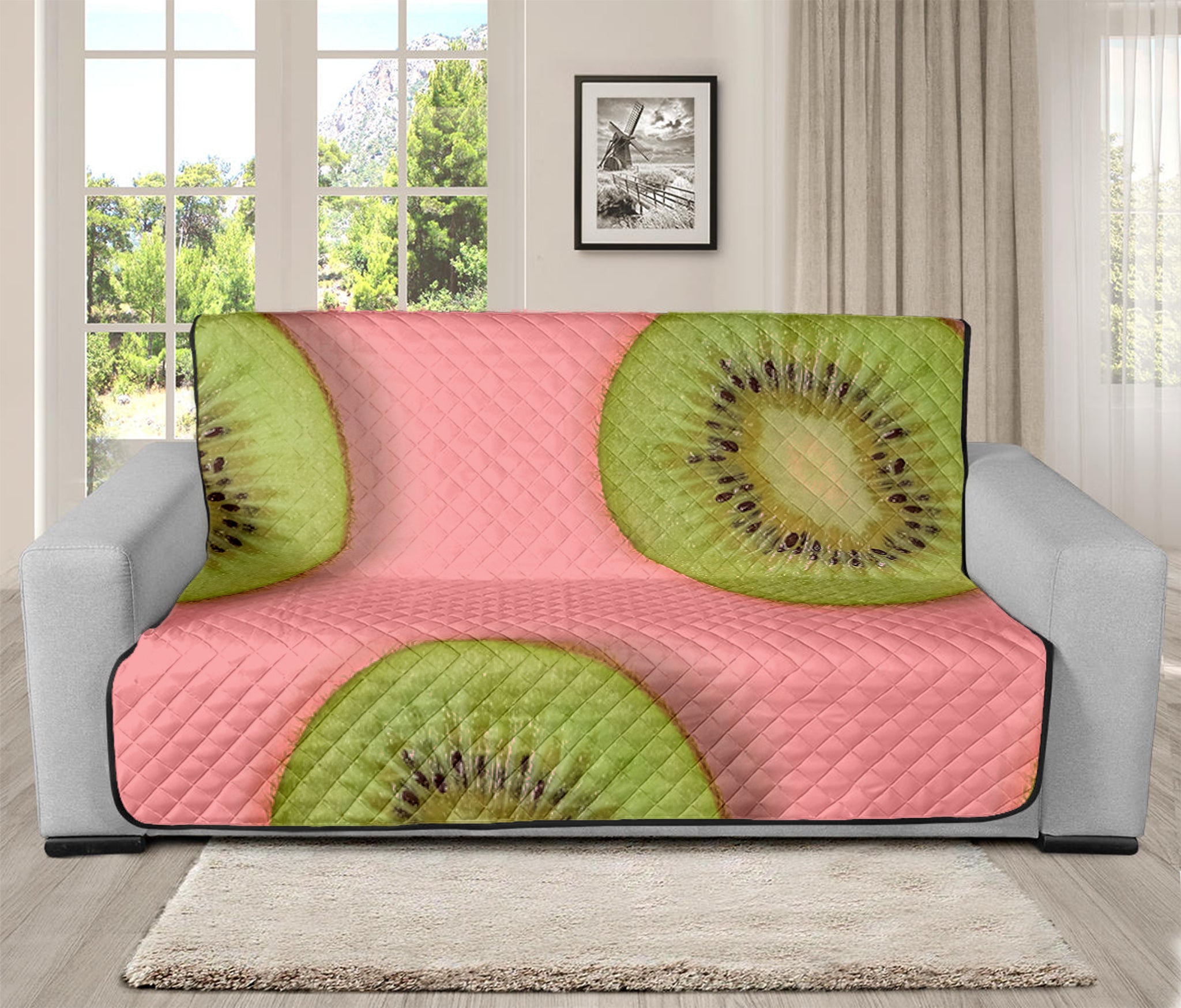 Kiwi Slices Pattern Print Futon Protector