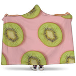 Kiwi Slices Pattern Print Hooded Blanket