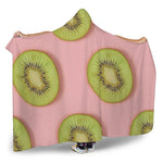 Kiwi Slices Pattern Print Hooded Blanket