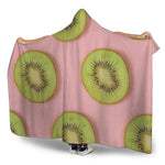 Kiwi Slices Pattern Print Hooded Blanket