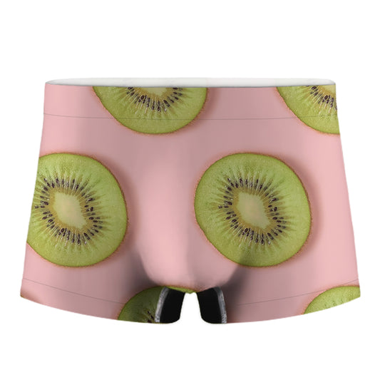 Kiwi Slices Pattern Print Men's Boxer Briefs