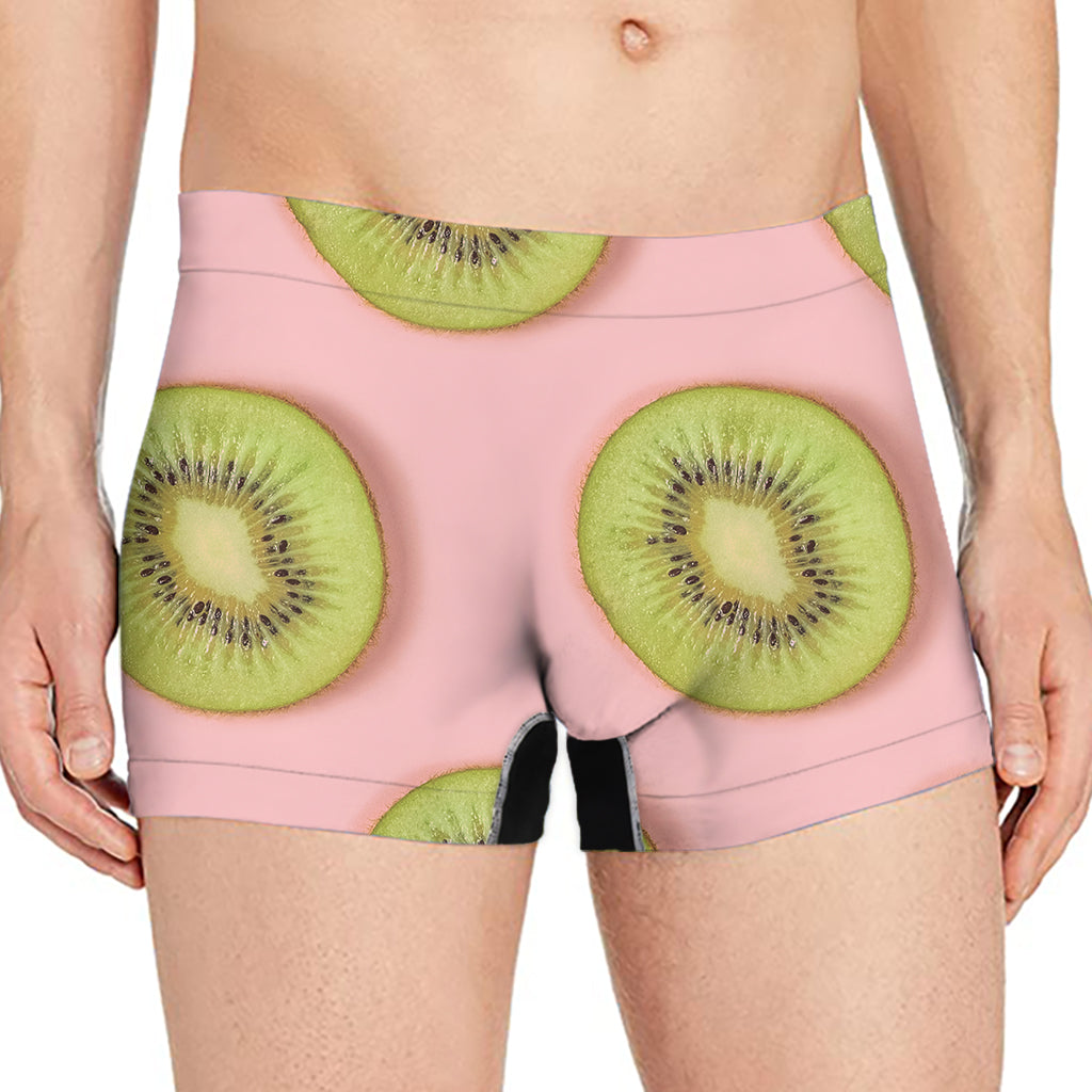 Kiwi Slices Pattern Print Men's Boxer Briefs