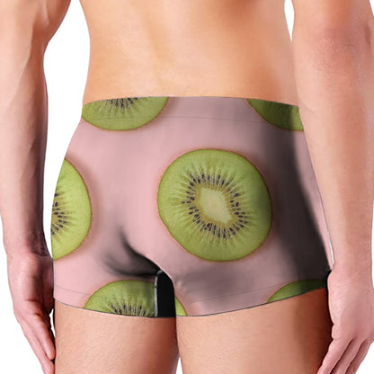 Kiwi Slices Pattern Print Men's Boxer Briefs