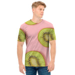 Kiwi Slices Pattern Print Men's T-Shirt