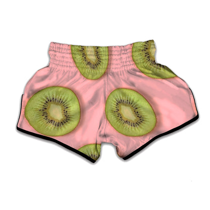 Kiwi Slices Pattern Print Muay Thai Boxing Shorts
