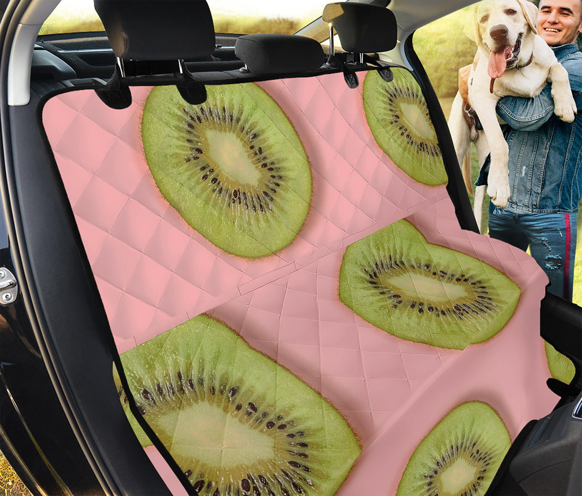 Kiwi Slices Pattern Print Pet Car Back Seat Cover