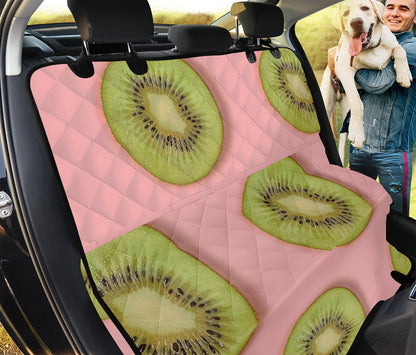 Kiwi Slices Pattern Print Pet Car Back Seat Cover