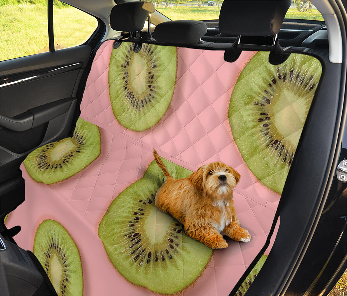 Kiwi Slices Pattern Print Pet Car Back Seat Cover