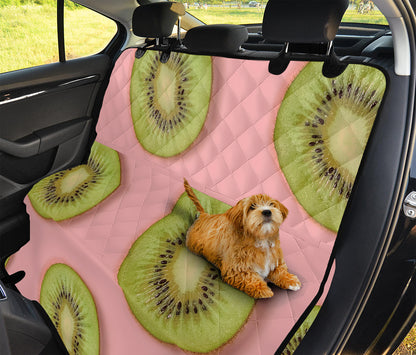 Kiwi Slices Pattern Print Pet Car Back Seat Cover