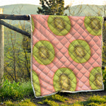 Kiwi Slices Pattern Print Quilt