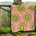 Kiwi Slices Pattern Print Quilt