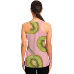 Kiwi Slices Pattern Print Women's Racerback Tank Top