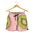 Kiwi Slices Pattern Print Women's Shorts