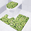 Kiwi Slices Print 3 Piece Bath Mat Set