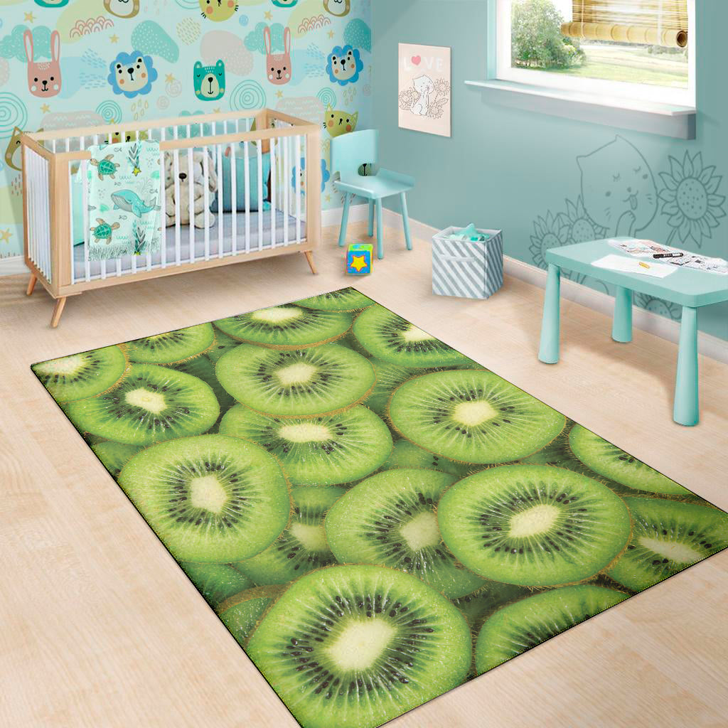 Kiwi Slices Print Area Rug