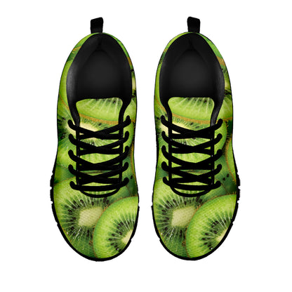 Kiwi Slices Print Black Sneakers