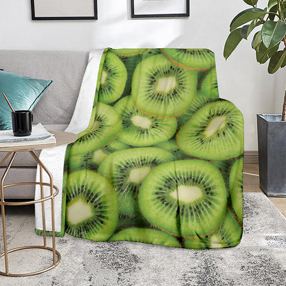 Kiwi Slices Print Blanket