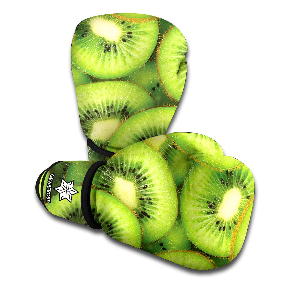 Kiwi Slices Print Boxing Gloves