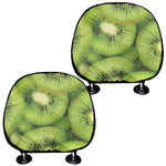 Kiwi Slices Print Car Headrest Covers