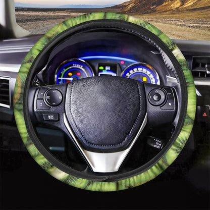 Kiwi Slices Print Car Steering Wheel Cover