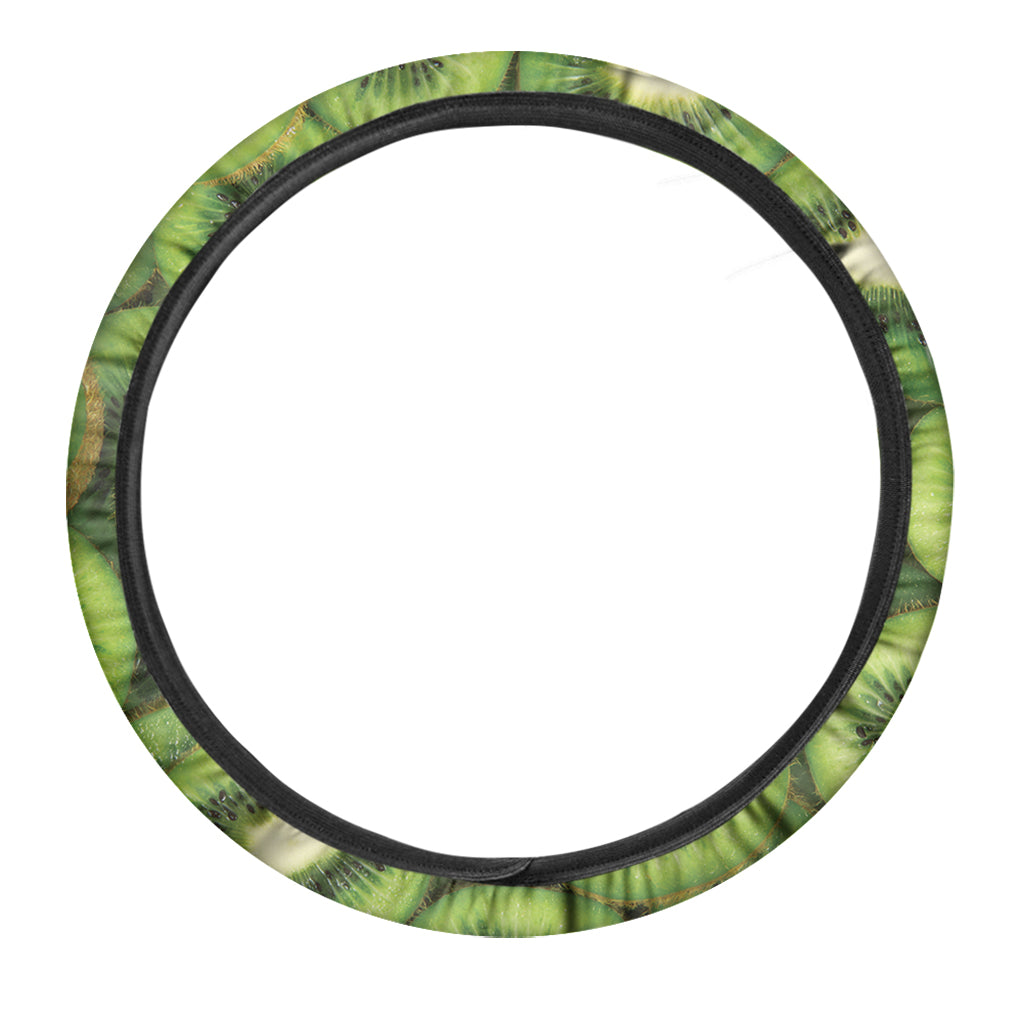 Kiwi Slices Print Car Steering Wheel Cover