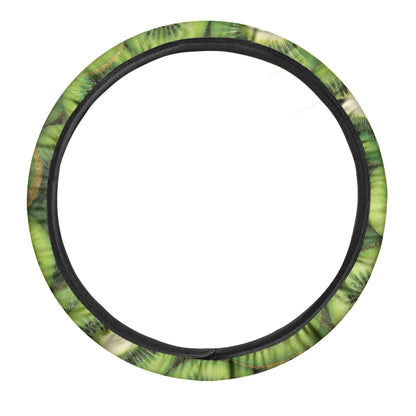 Kiwi Slices Print Car Steering Wheel Cover