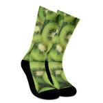 Kiwi Slices Print Crew Socks