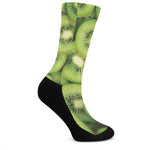 Kiwi Slices Print Crew Socks