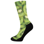 Kiwi Slices Print Crew Socks