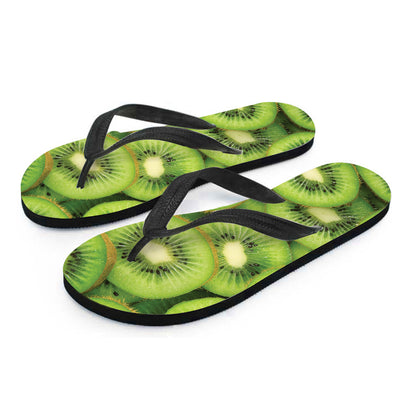 Kiwi Slices Print Flip Flops