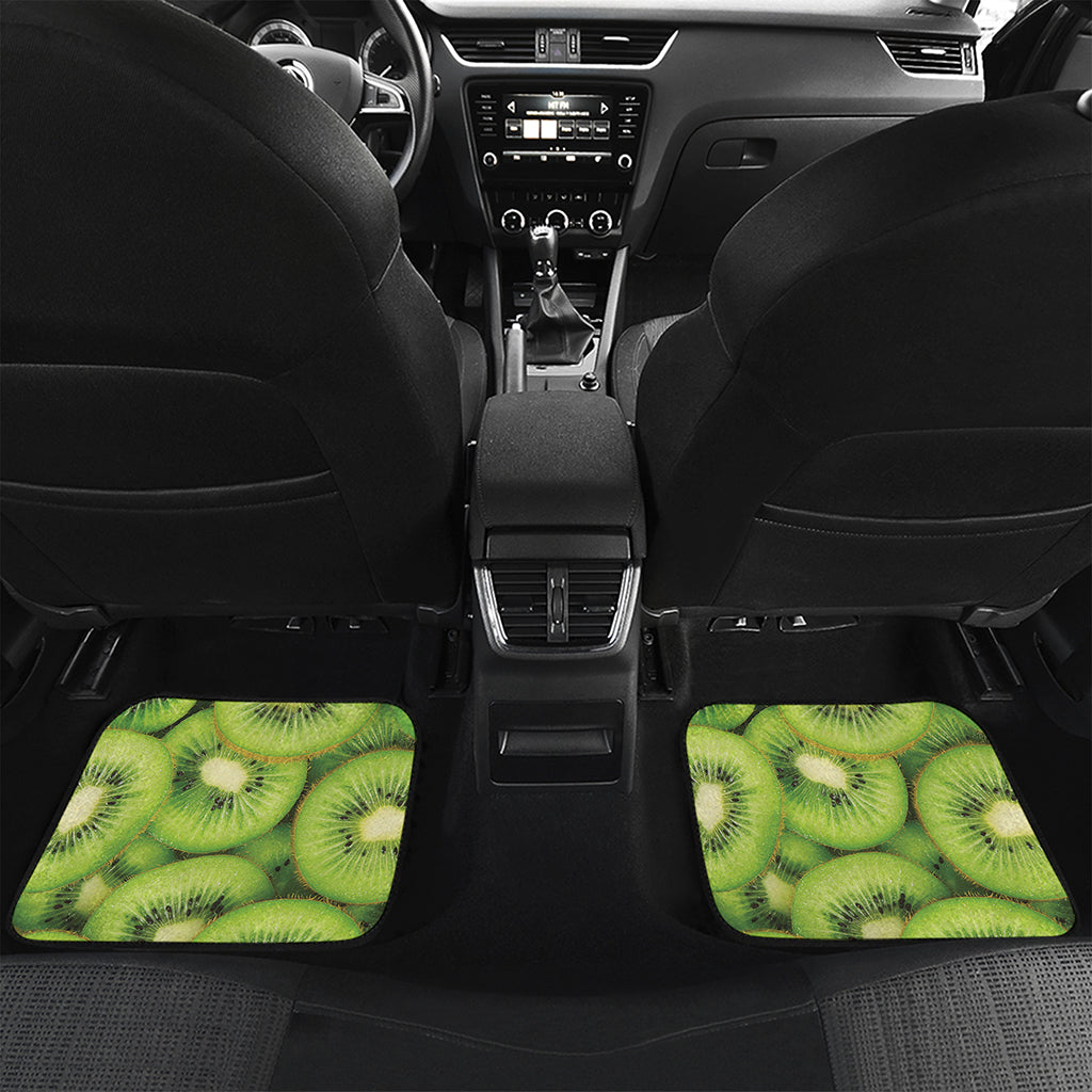 Kiwi Slices Print Front and Back Car Floor Mats