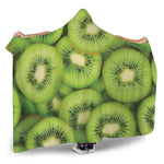 Kiwi Slices Print Hooded Blanket