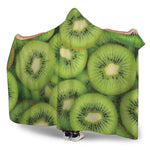 Kiwi Slices Print Hooded Blanket