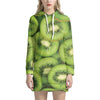 Kiwi Slices Print Hoodie Dress