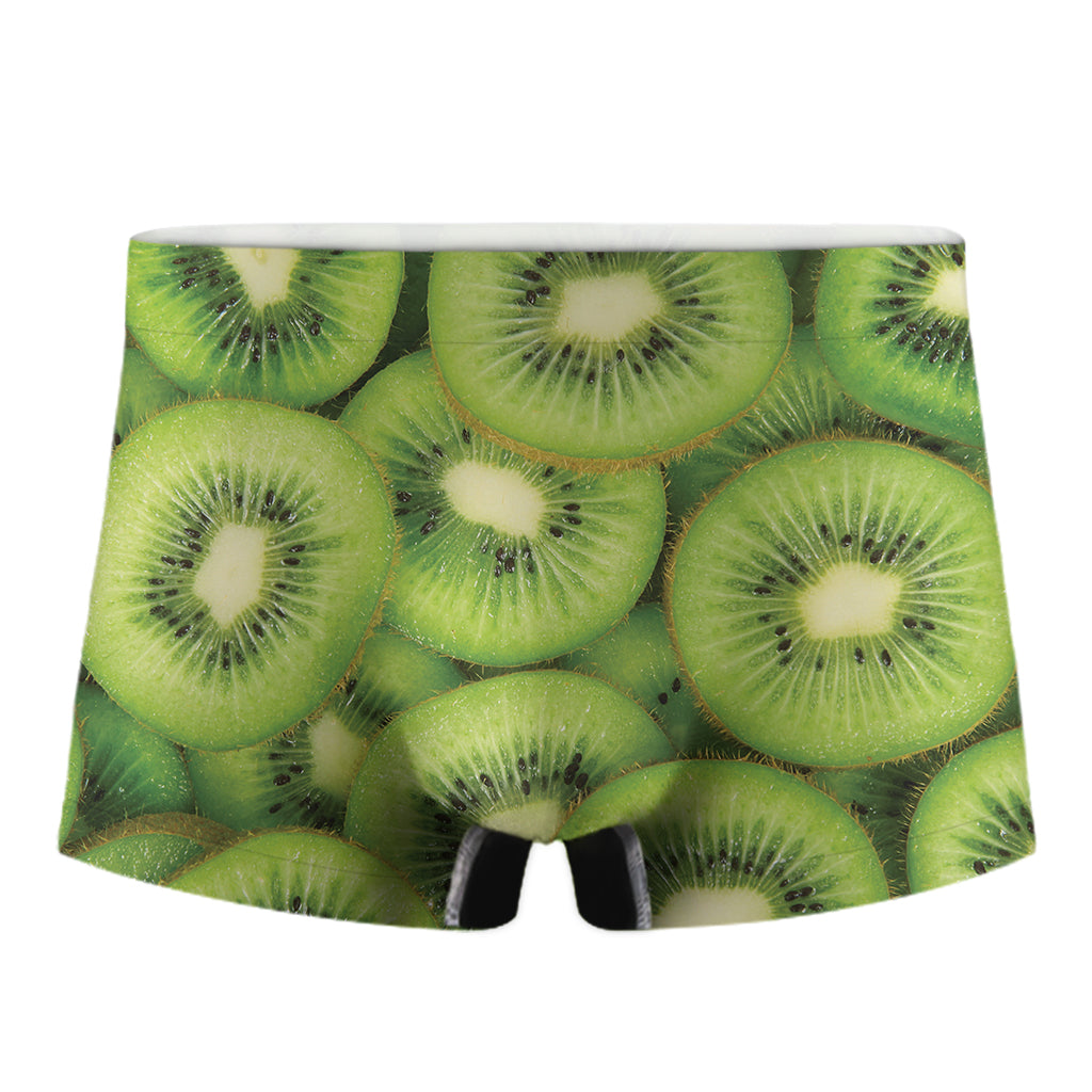 Kiwi Slices Print Men's Boxer Briefs