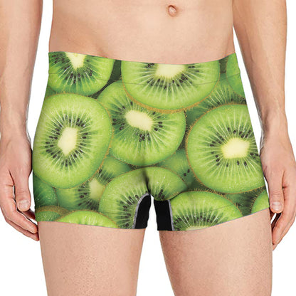 Kiwi Slices Print Men's Boxer Briefs