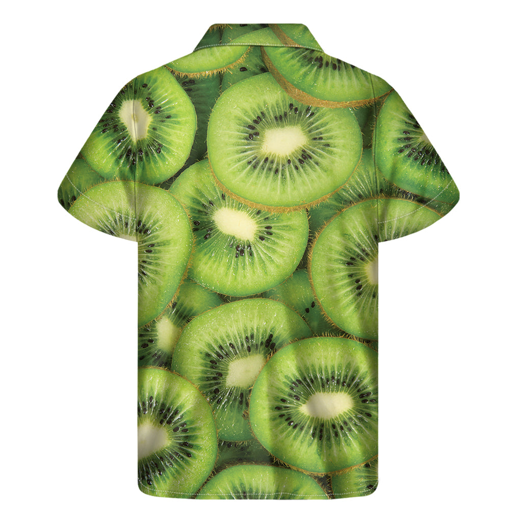 Kiwi Slices Print Men's Short Sleeve Shirt
