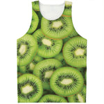 Kiwi Slices Print Men's Tank Top